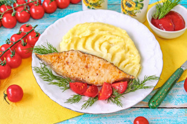 Жареный палтус на сковороде