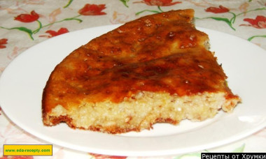 Яблочная запеканка с миндалем и лимонной цедрой