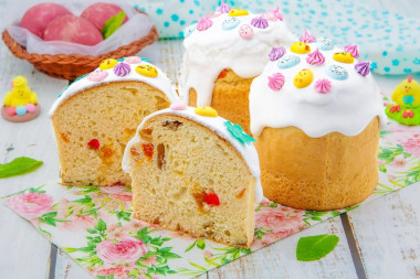 Пасхальный кулич на кефире и сливочном масле