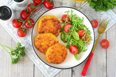 Котлеты из кальмара постные