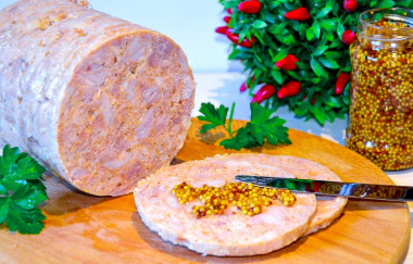 Ветчина из курицы в ветчиннице