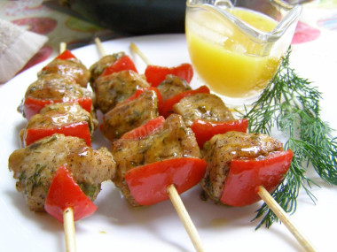 Шашлык в мультиварке с соусом из мандаринового сока