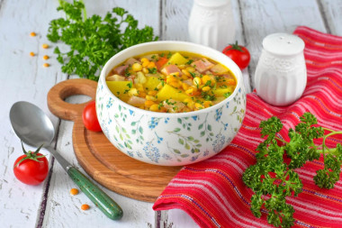 Суп в аэрогриле гороховый