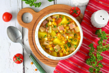 Суп в аэрогриле гороховый