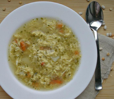 Суп с картошкой яйцом и луком