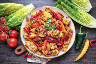 Картошка с овощами в аэрогриле