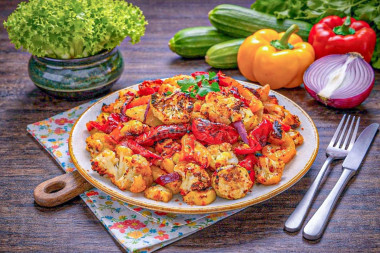 Картошка с овощами в аэрогриле