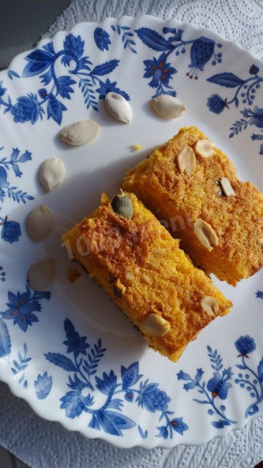 Тыквенно - морковный кекс