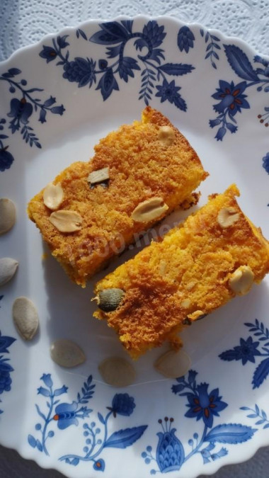 Тыквенно - морковный кекс