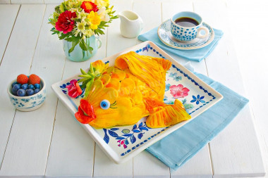 Торт Рыба из мастики