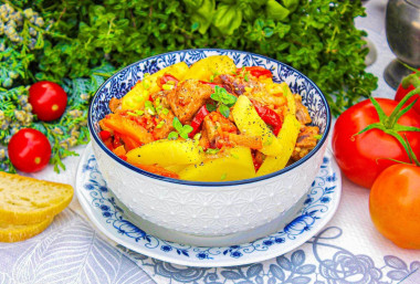 Картошка с мясом в афганском казане