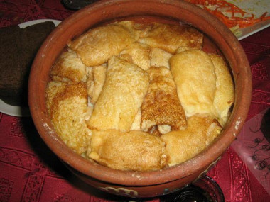 Постные блины с яблоками и корицей запеченные в духовке