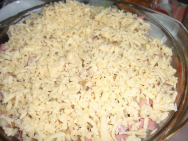 Запеченный картофель с ветчиной и сыром