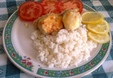 Рулеты из филе минтая с рисом