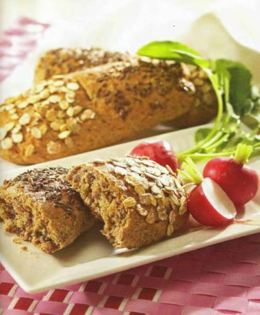 Лепёшки с хлопьями и льняными семечками