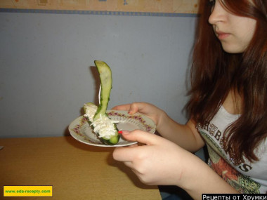 Салат из капусты белокочанной с огурцом Кораблик