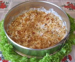 Рецепт - Праздничный салат-торт Восточный узор - Шаг 8 - эшелоном&quot