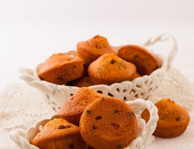 Маффины с изюмом и цукатами в духовке