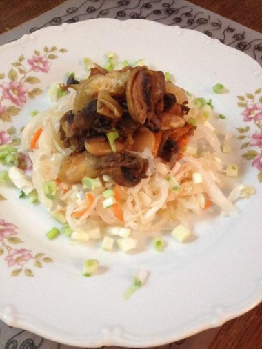 Рагу из фасоли с грибами