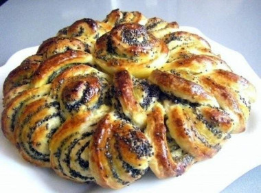 Пирог с маком Бабушкина салфетка