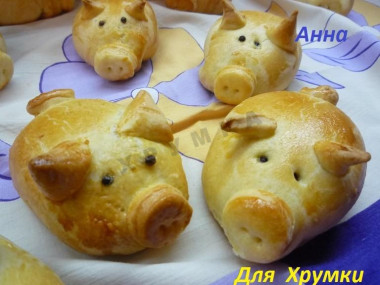 Пирожки с фаршем в духовке Румяные Хрюшки