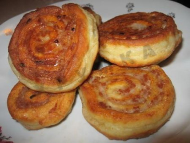 Шанежки на твороге мясные
