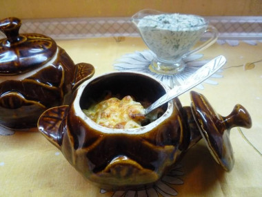 Жульен из кальмаров с шампиньонами в духовке