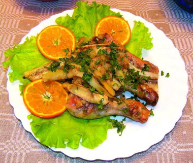 Куриные ножки с бананами