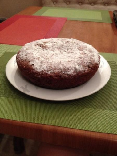 Шоколадный кекс с орехами в мультиварке