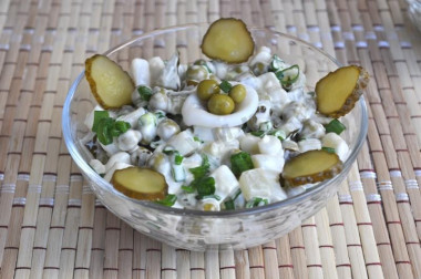 Салат кальмар огурец соленый