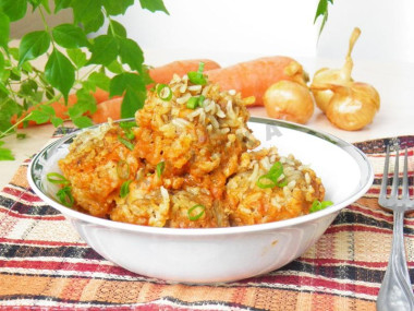 Ёжики из фарша в мультиварке