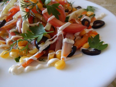 Салат Парижель с копченой курицей