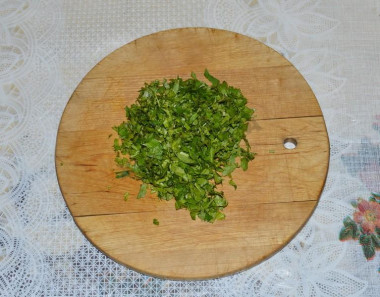 Рецепт - Салат Тбилиси с говядиной и консервированной фасолью - Шаг 7 -  В миску переложить фасоль, измельченные овощи.