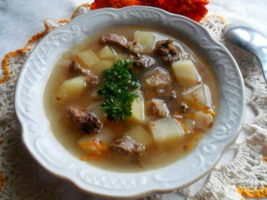 Суп с мясом в мультиварке