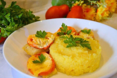 Рыба с рисом в мультиварке