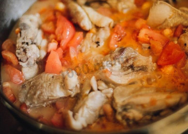 Чахохбили из куриного филе с томатами