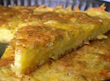 Хачапури из тертого картофеля с сыром и чесноком
