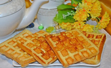 Гренки из хлеба в вафельнице