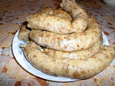 Домашняя колбаса с гречкой