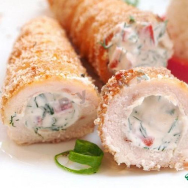 Куриные трубочки с начинкой