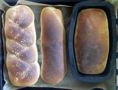 Хлеб на дрожжах и сыворотке