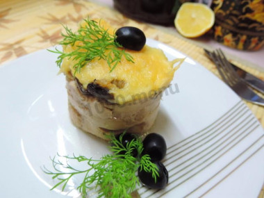 Куриные маффины с гречкой и грибами