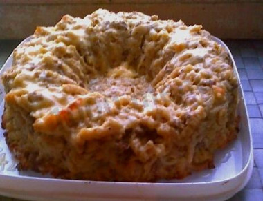 Мак энд чиз и мясной фарш