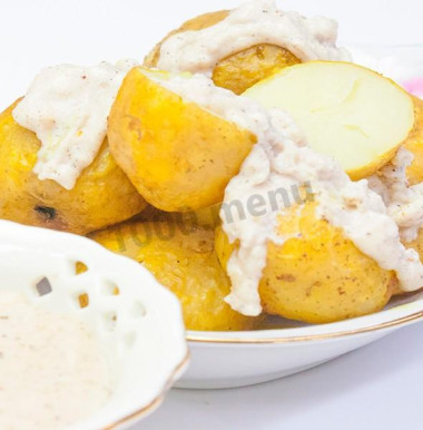 Картофель в рукаве с соусом Бешамель