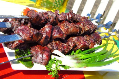 Шашлык из свиного сердца