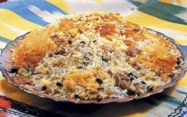 Плов с мясом барана и печени