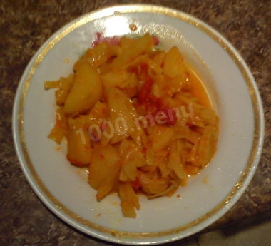 Жареная капуста с картофелем (Бандгобхи алу сабджи)