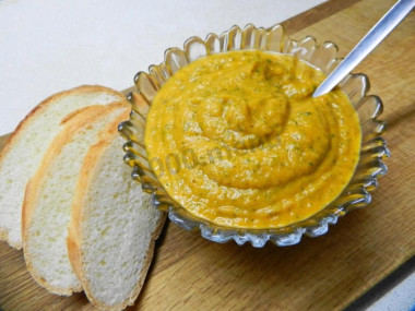 Диетическая кабачковая икра в рукаве
