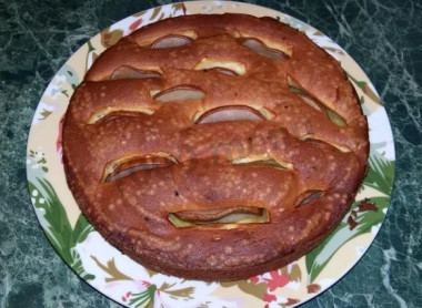 Творожный кекс с грушей