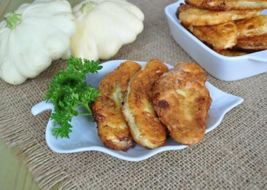 Жареные патиссоны в чесночном кляре
